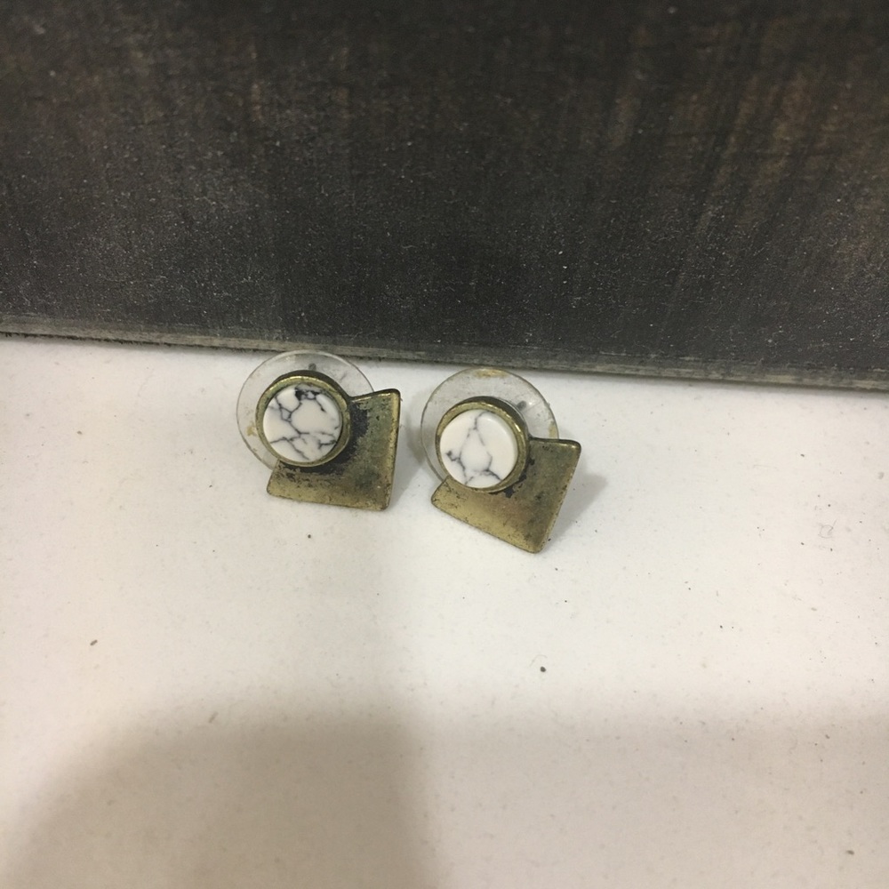 Dainty Art Deco Triangle Earrings *Final Price*